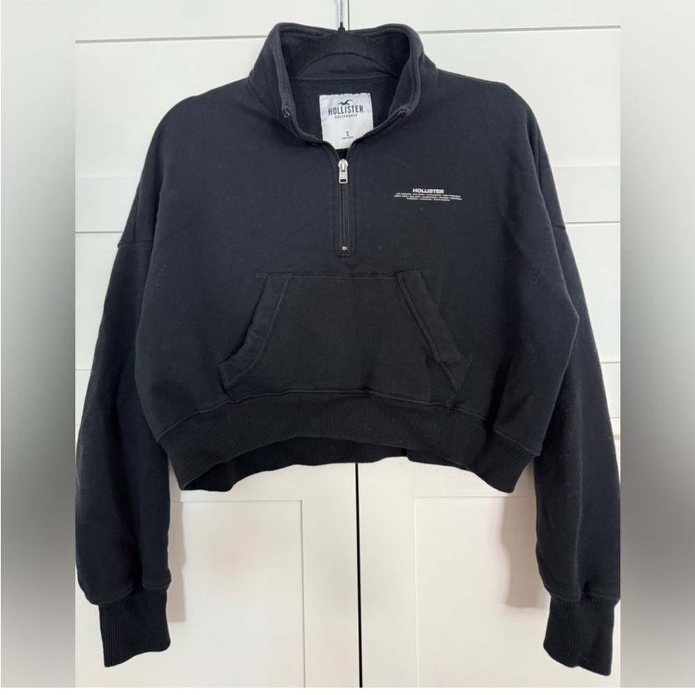 Hollister half zip crop sweater